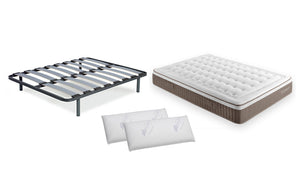 PACK Base + Colchón EVOQUE Opción Somier LAMA12 2 Almohadas