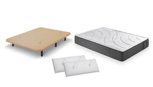 PACK Base + Colchón VISCOLUXE Opción Base Tapizada Master 3D 2 Almohadas